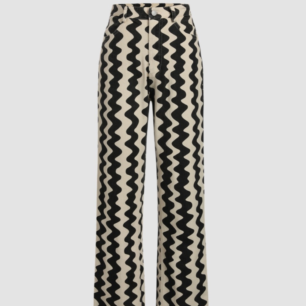 Wavy Gravy Straight-leg, High-rise Jeans
